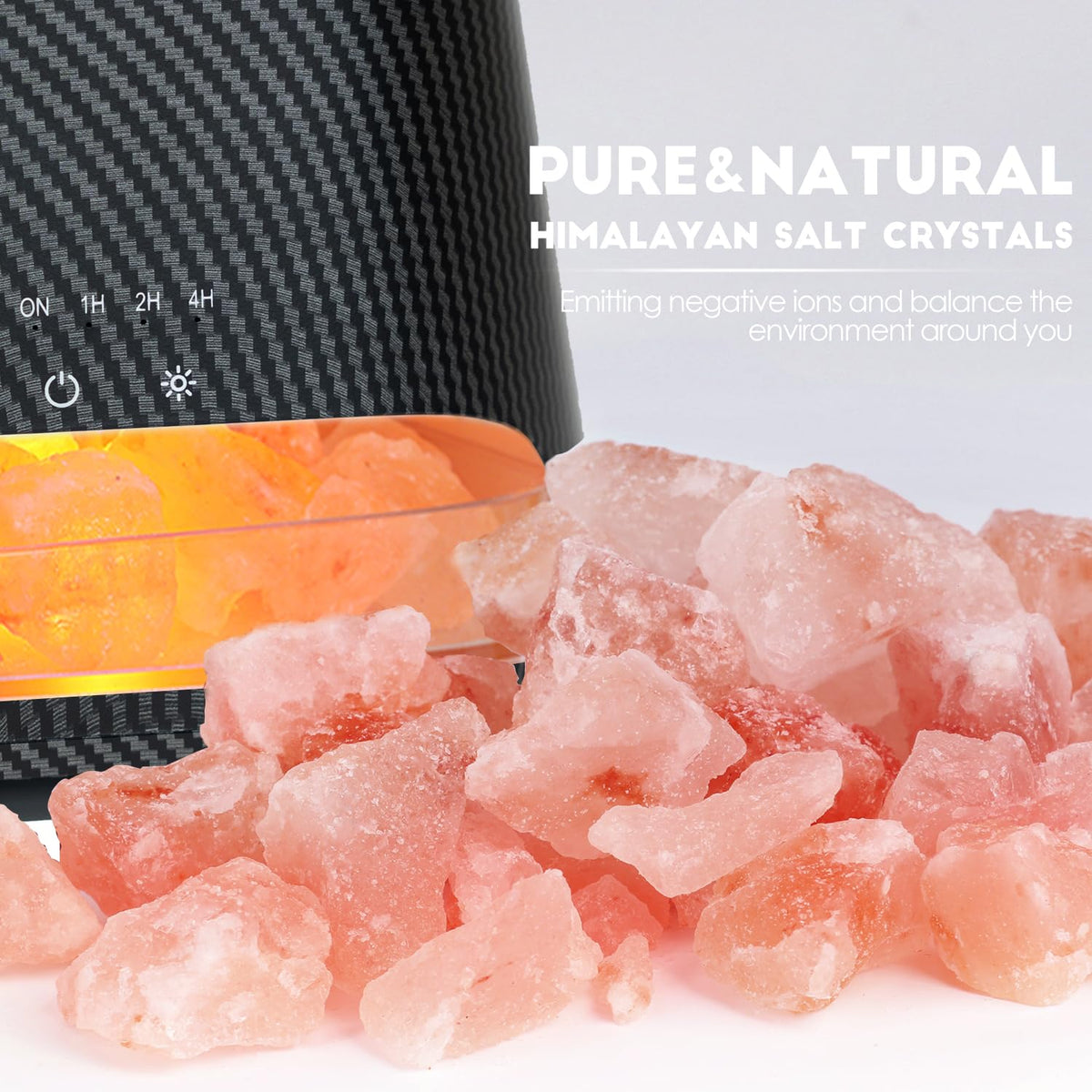 2-in-1 Essential Oil Diffuser Himalayan Salt Lamp, 150ml