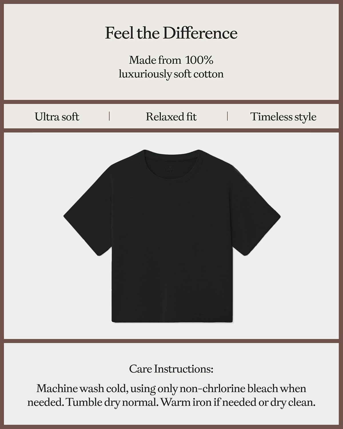 Cozy Earth Women's All Day Tee 100% Cotton T-Shirt