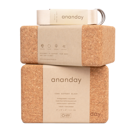 Yoga Block + Strap Set