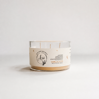 Vanilla Latte Beeswax Candle |8 oz