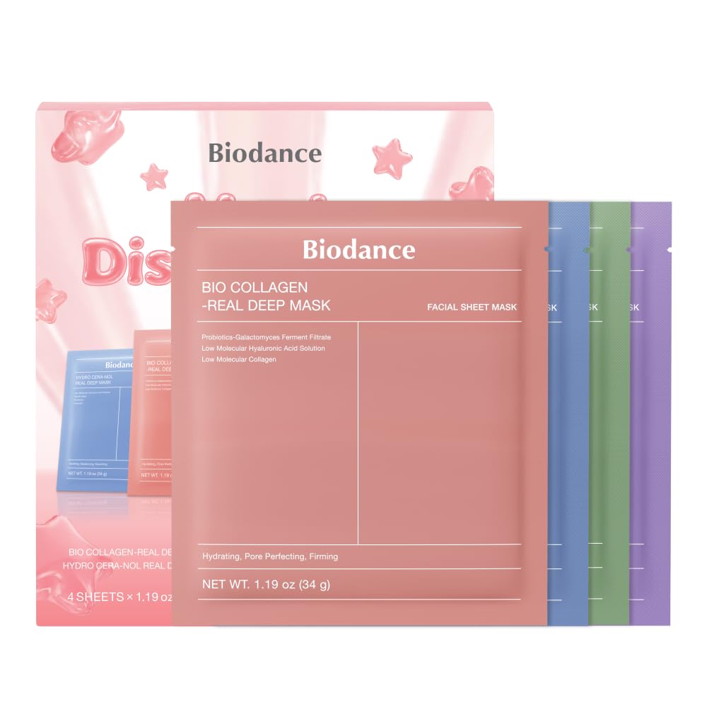 BIODANCE Bio-Collagen Real Deep Mask, Hydrating Overnight Hydrogel Face Mask, Pore Minimizing