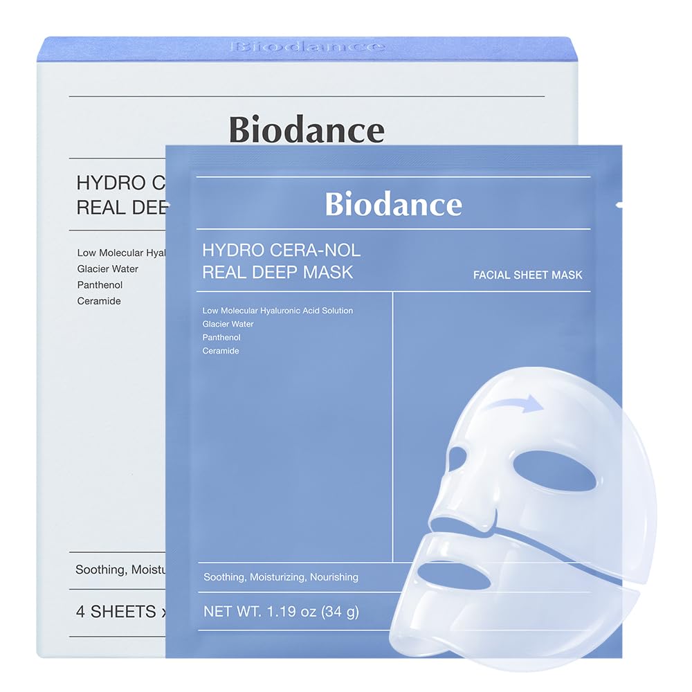 BIODANCE Bio-Collagen Real Deep Mask, Hydrating Overnight Hydrogel Face Mask, Pore Minimizing