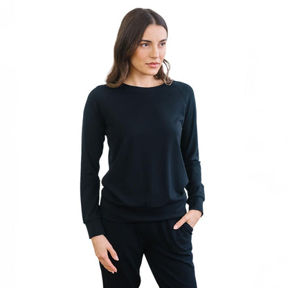 Cozy Earth Women's Pullover Crew Neck Sweater, Relaxed Fit Sweatshirt