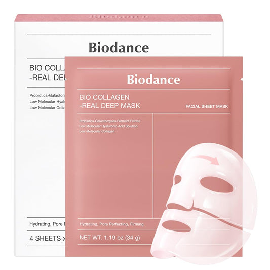 BIODANCE Bio-Collagen Real Deep Mask, Hydrating Overnight Hydrogel Face Mask, Pore Minimizing