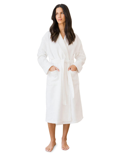Cozy Earth Waffle Bath Robe, Lightweight Spa Robe with Pockets