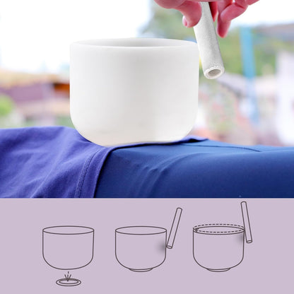 RYAN DVAN 432Hz 7"-12" Multiple Color Options Crystal Singing Bowl Set of 7