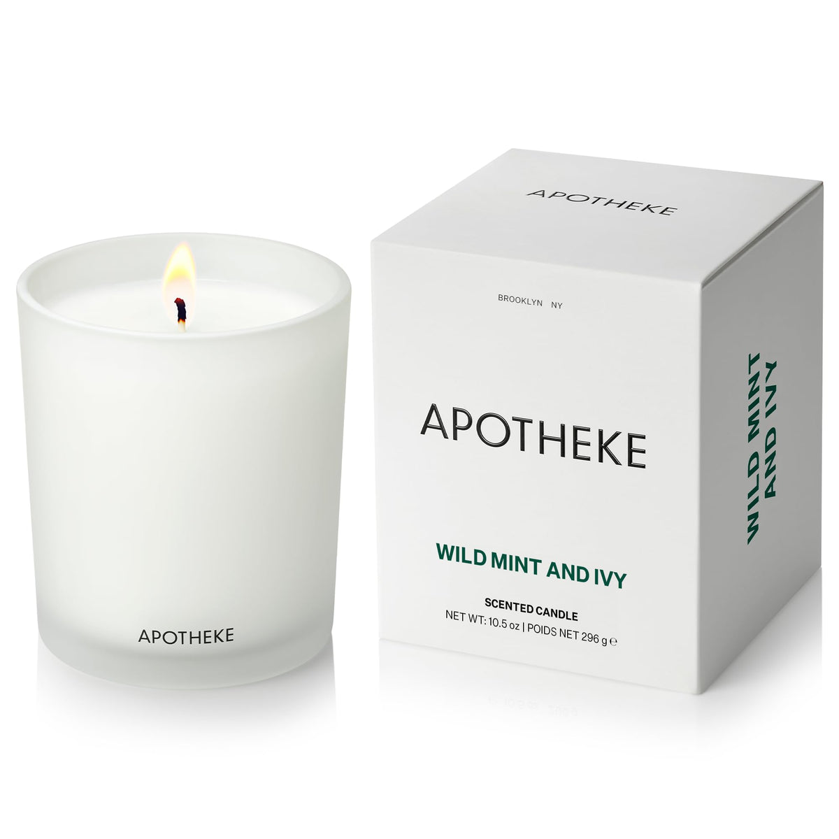Apotheke Signature Scented Candles for Home, Charcoal - 10.5 Oz