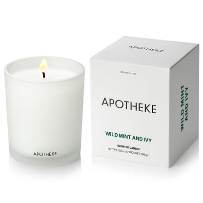 Apotheke Signature Scented Candles for Home, Charcoal - 10.5 Oz