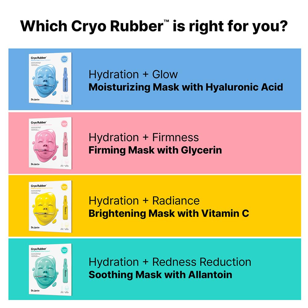 Dr.Jart+ Cryo Rubber Cooling Korean Face Mask Brightening-Soothing-Mousturizing-Firming