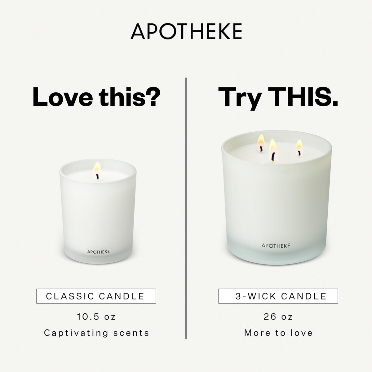 Apotheke Signature Scented Candles for Home, Charcoal - 10.5 Oz