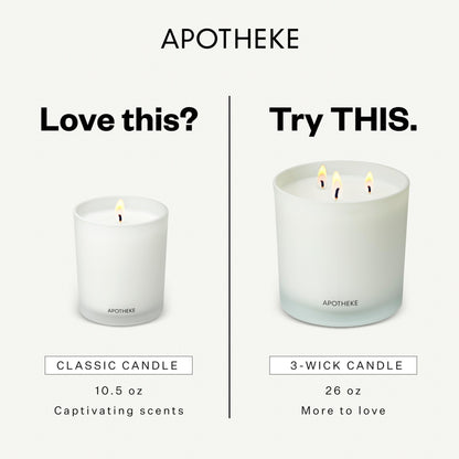 Apotheke Signature Scented Candles for Home, Charcoal - 10.5 Oz