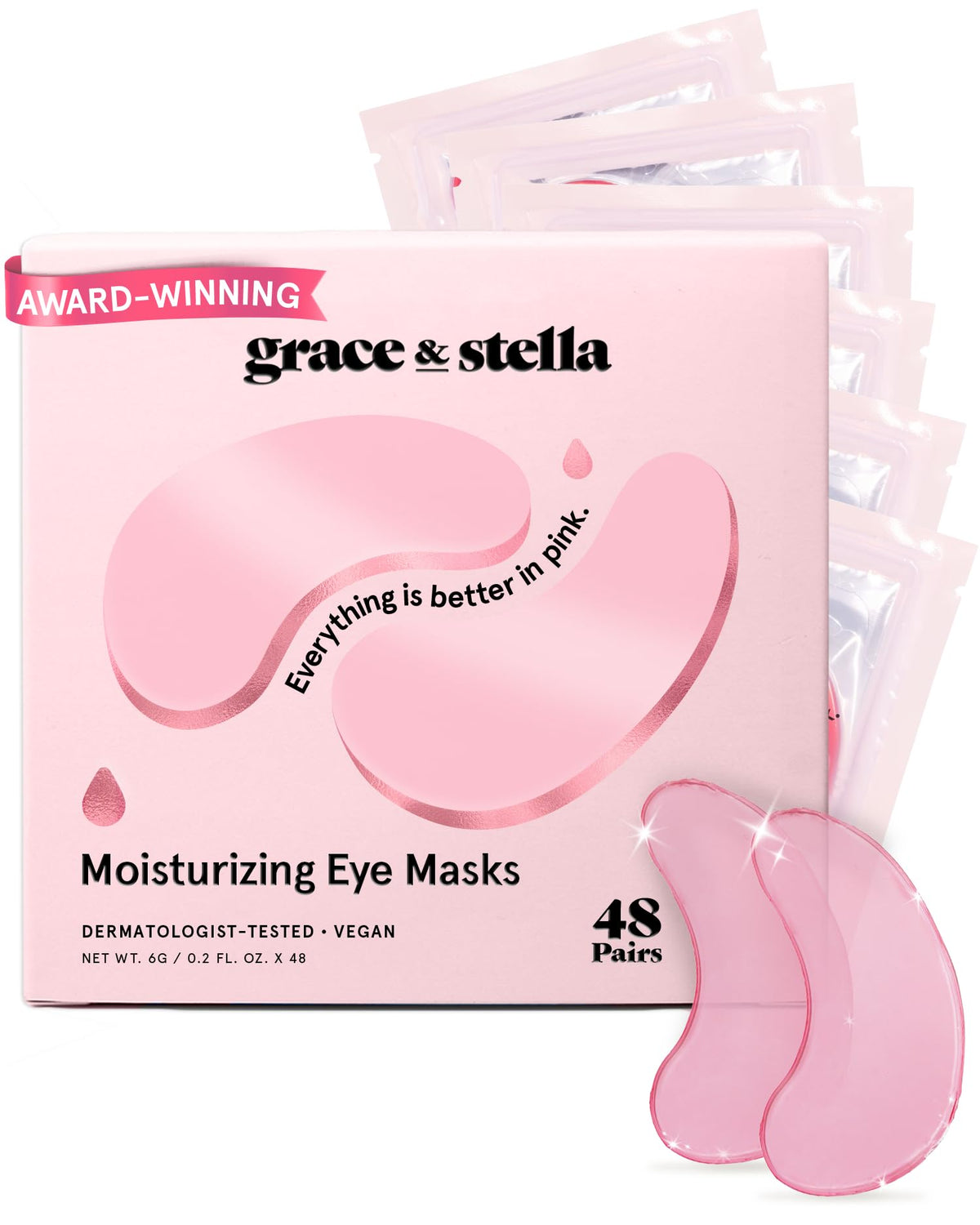 Grace & Stella Award Winning Eye Patches for Puffy Eyes  Dark Circles  Undereye Bags