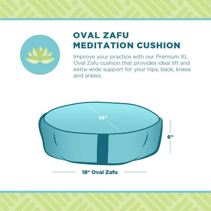 Bean Products Zafu Meditation Pillow for Sitting on Floor, Yoga Cushion Made in USA