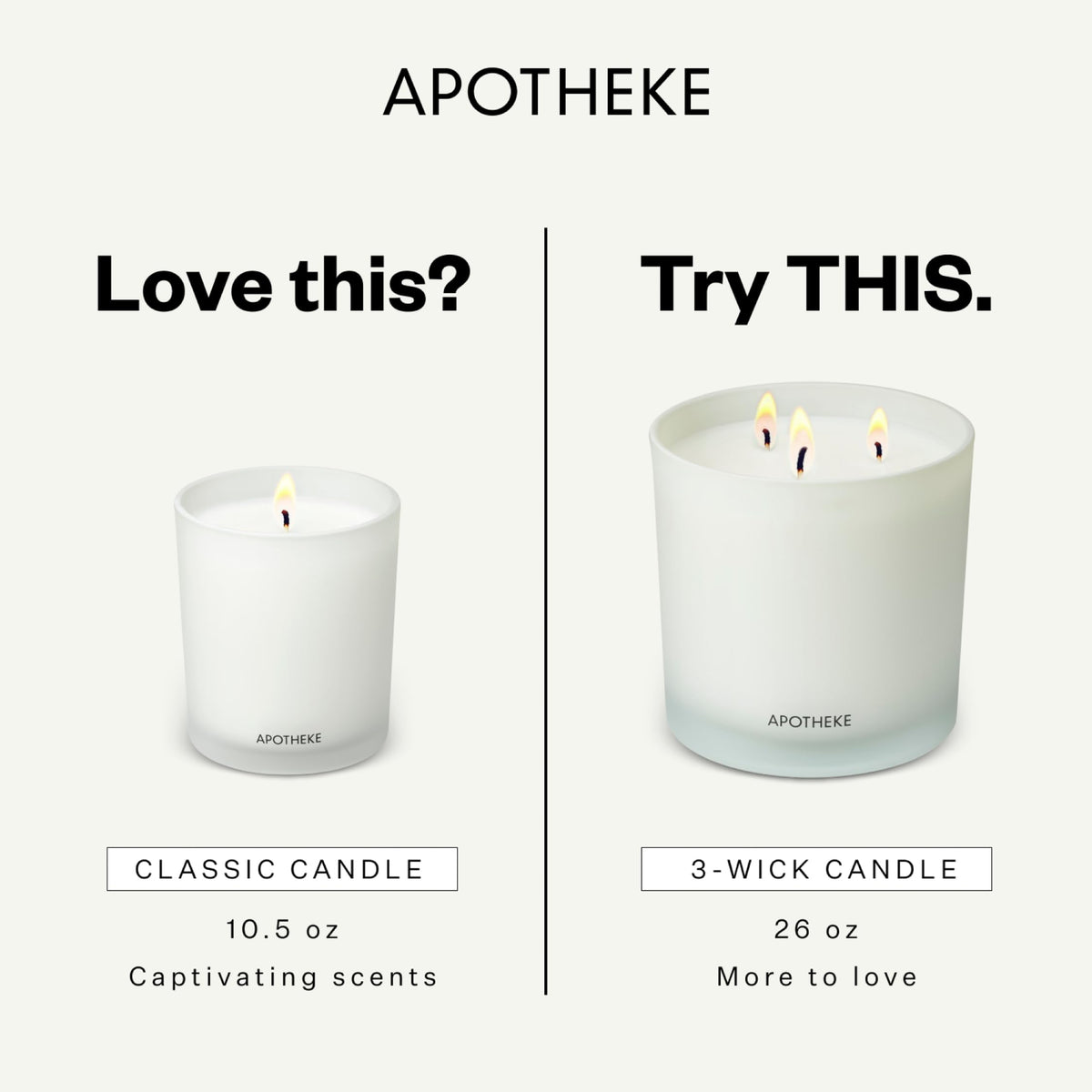 Apotheke Signature Scented Candles for Home, Charcoal - 10.5 Oz