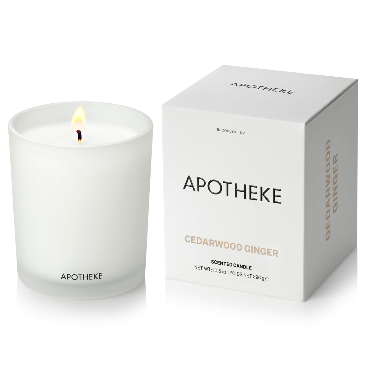 Apotheke Signature Scented Candles for Home, Charcoal - 10.5 Oz