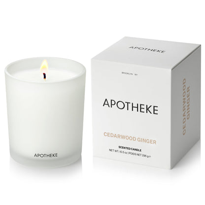 Apotheke Signature Scented Candles for Home, Charcoal - 10.5 Oz