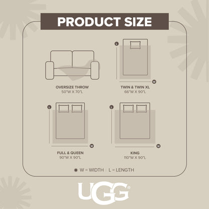 UGG Adalee Faux Fur Blanket in All Sizes and Four Color Options
