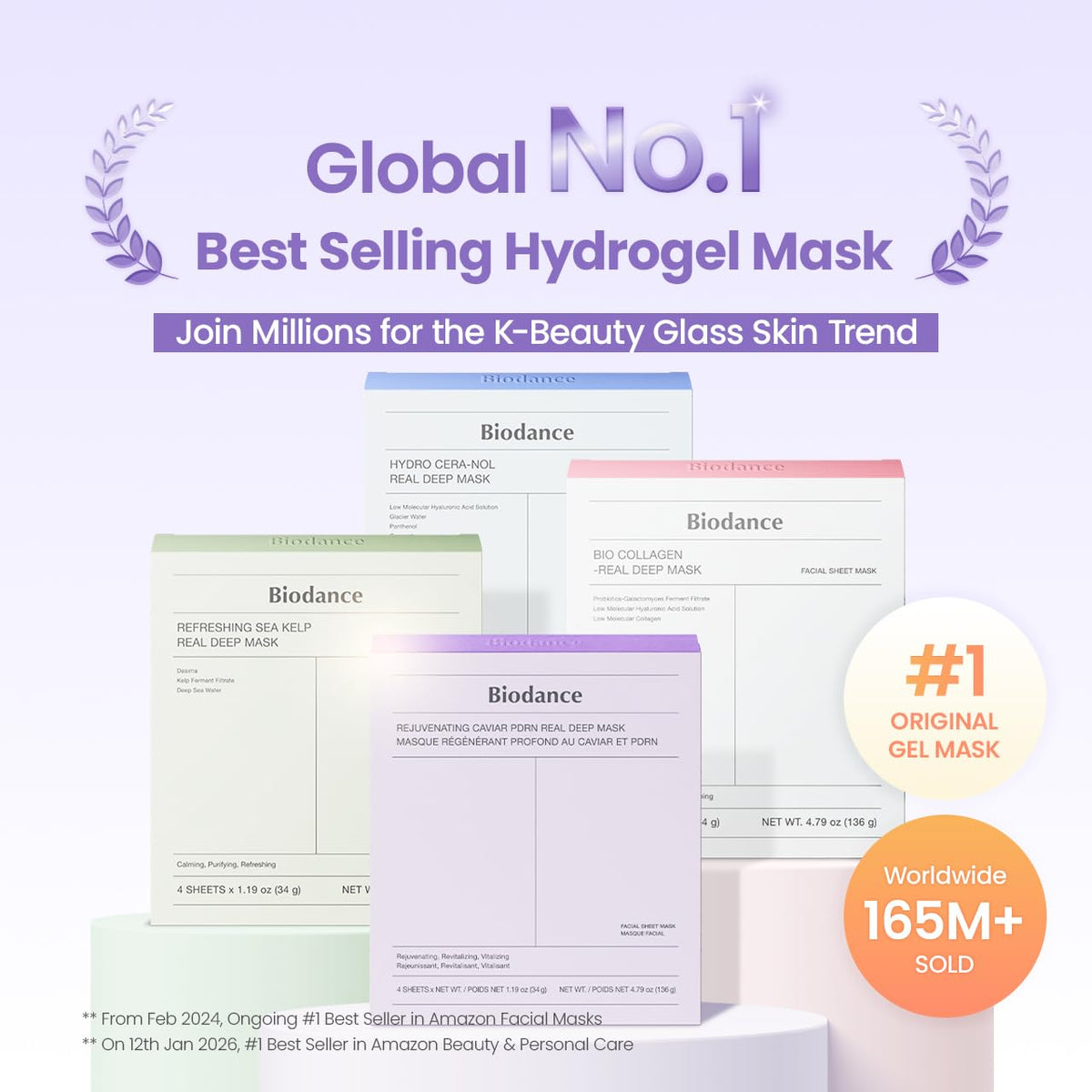 BIODANCE Bio-Collagen Real Deep Mask, Hydrating Overnight Hydrogel Face Mask, Pore Minimizing