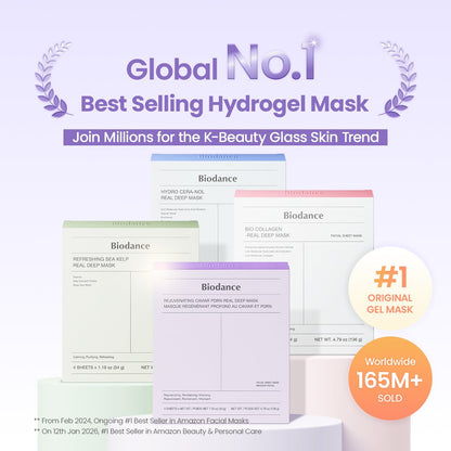 BIODANCE Bio-Collagen Real Deep Mask, Hydrating Overnight Hydrogel Face Mask, Pore Minimizing