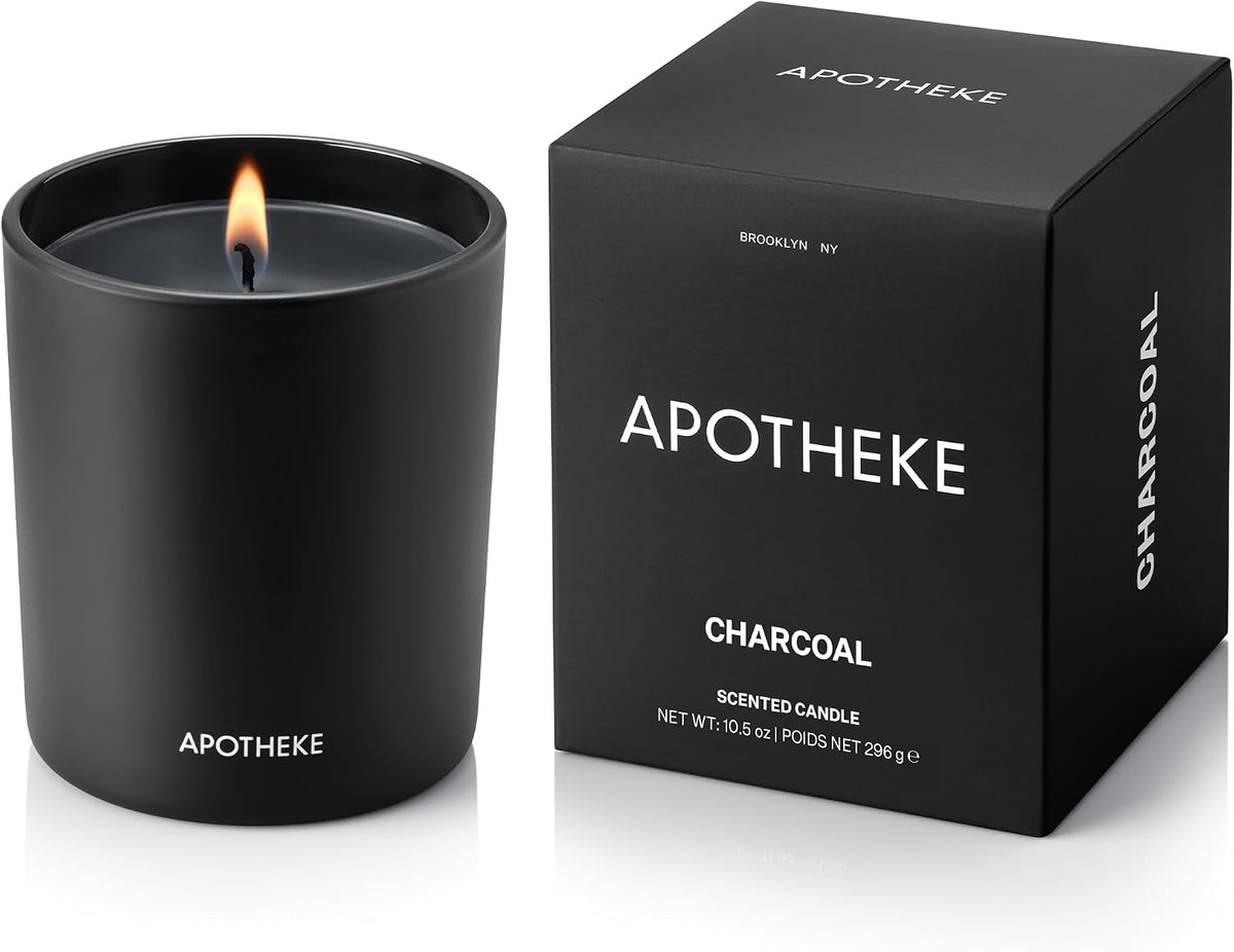 Apotheke Signature Scented Candles for Home, Charcoal - 10.5 Oz