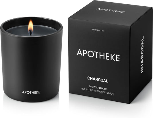 Apotheke Signature Scented Candles for Home, Charcoal - 10.5 Oz
