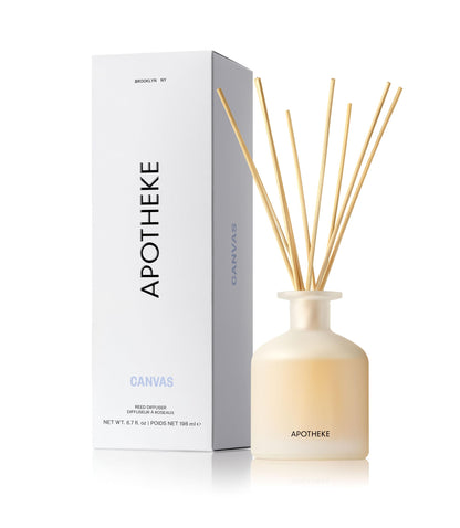 Apotheke Scented Reed Diffuser for Home, Charcoal, 10 Reed Sticks