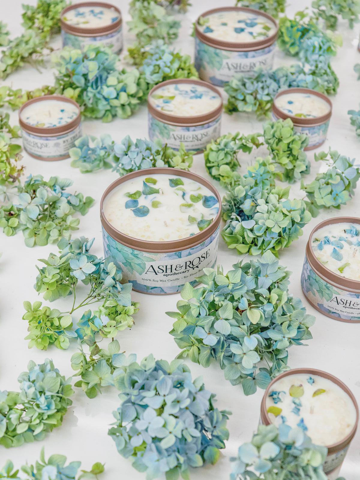 BY THE SEA Hydrangea Sea Salt Candle