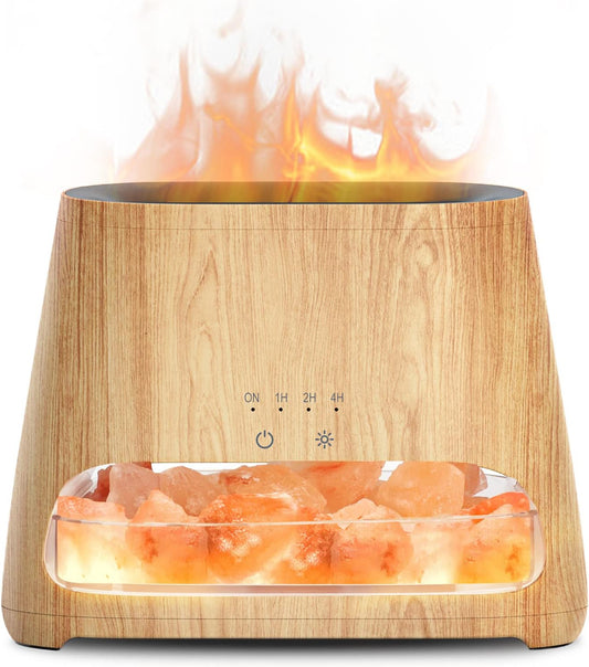 2-in-1 Essential Oil Diffuser Himalayan Salt Lamp, 150ml