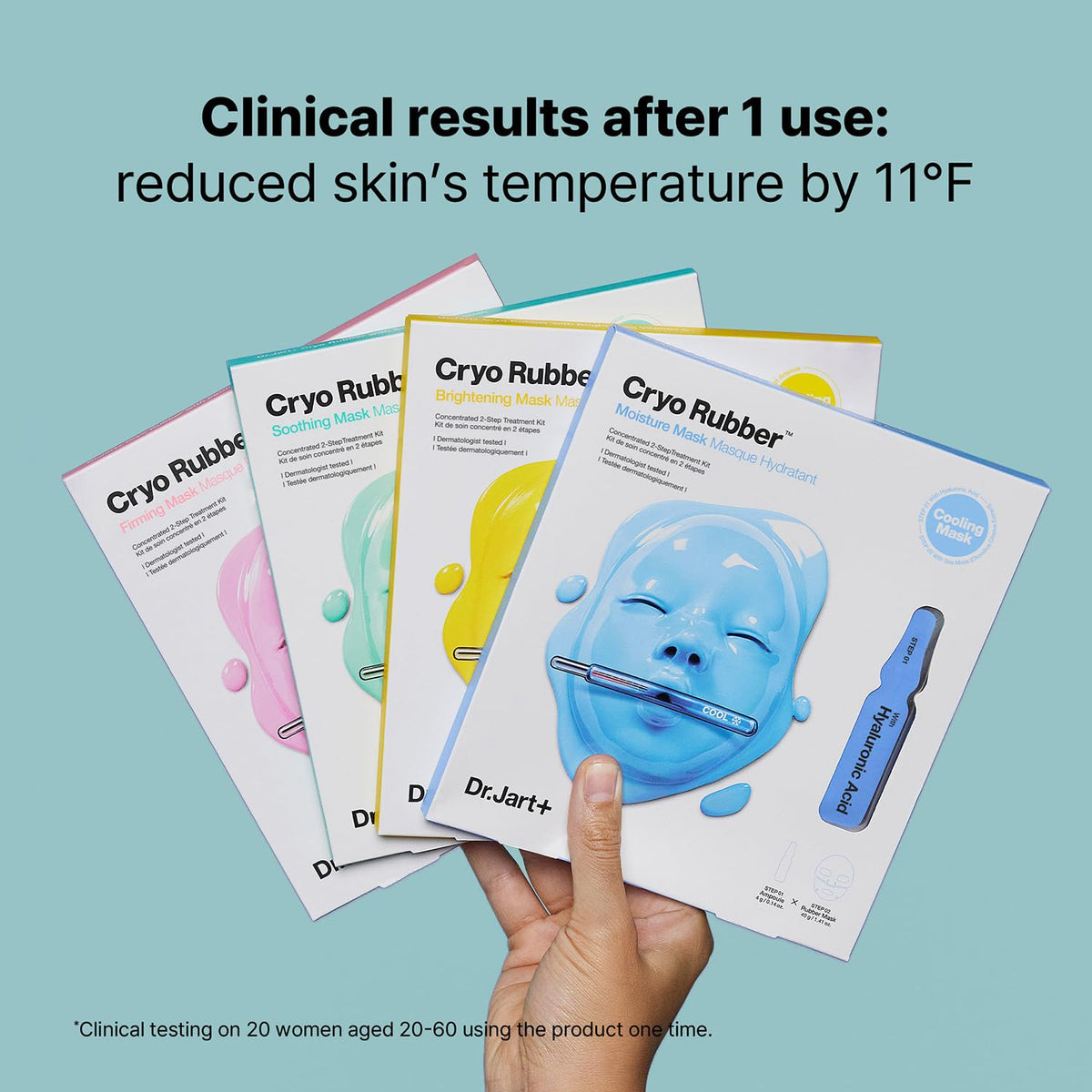 Dr.Jart+ Cryo Rubber Cooling Korean Face Mask Brightening-Soothing-Mousturizing-Firming