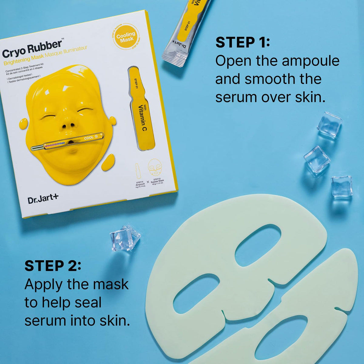 Dr.Jart+ Cryo Rubber Cooling Korean Face Mask Brightening-Soothing-Mousturizing-Firming