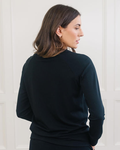 Cozy Earth Women's Pullover Crew Neck Sweater, Relaxed Fit Sweatshirt