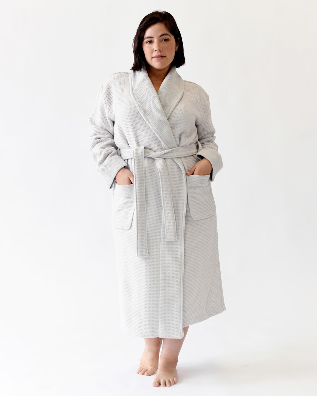 Cozy Earth Waffle Bath Robe, Lightweight Spa Robe with Pockets