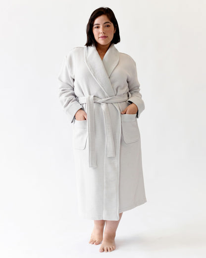 Cozy Earth Waffle Bath Robe, Lightweight Spa Robe with Pockets
