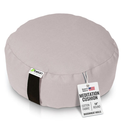 Bean Products Zafu Meditation Pillow for Sitting on Floor, Yoga Cushion Made in USA