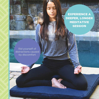 Bean Products Zafu Meditation Pillow for Sitting on Floor, Yoga Cushion Made in USA