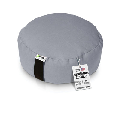 Bean Products Zafu Meditation Pillow for Sitting on Floor, Yoga Cushion Made in USA