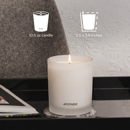 Apotheke Signature Scented Candles for Home, Charcoal - 10.5 Oz