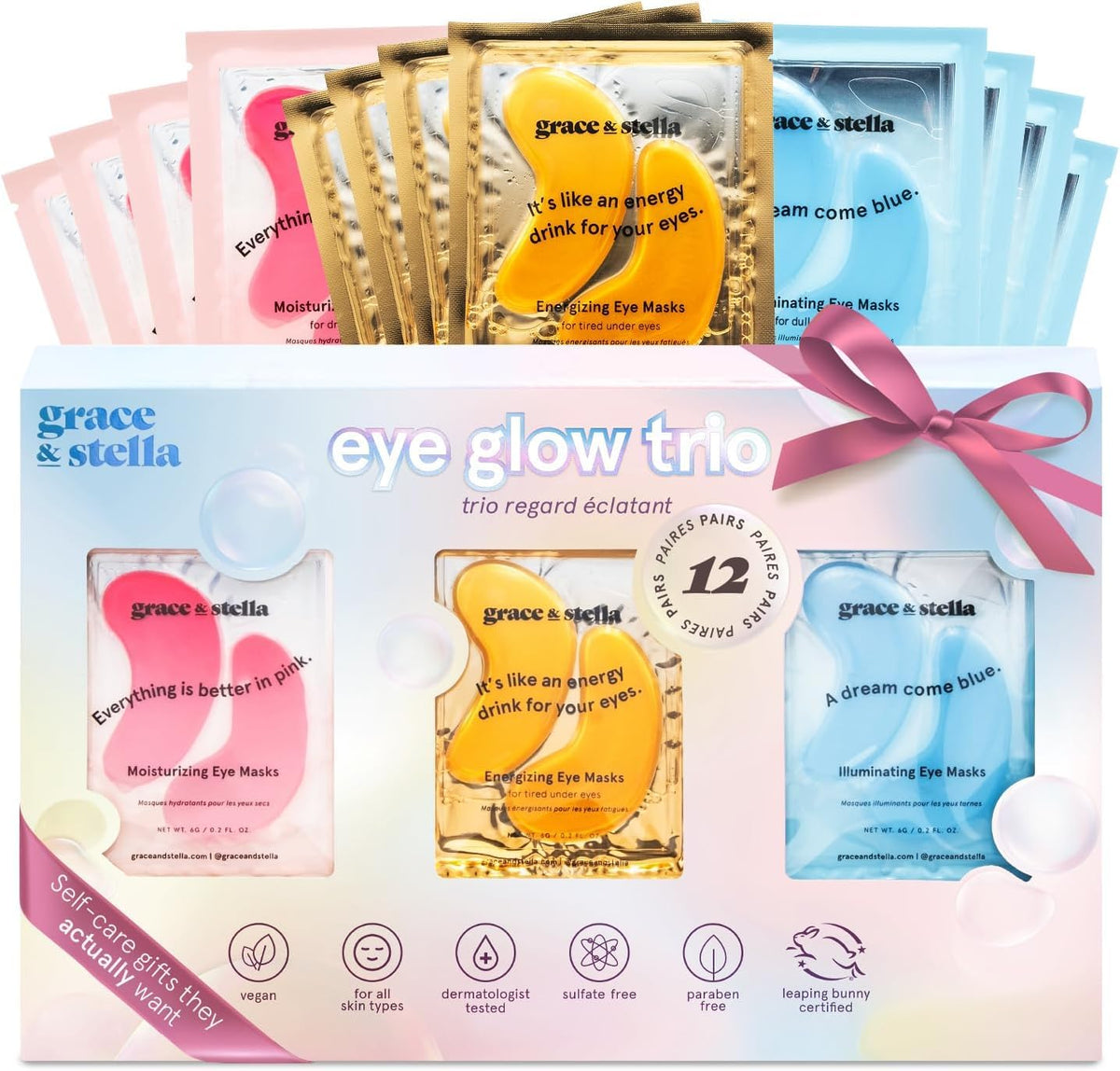 Grace & Stella Award Winning Eye Patches for Puffy Eyes  Dark Circles  Undereye Bags
