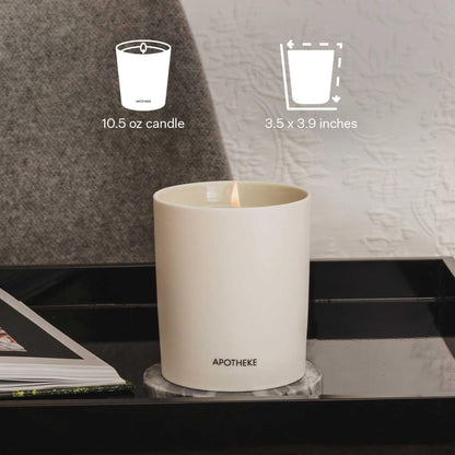 Apotheke Signature Scented Candles for Home, Charcoal - 10.5 Oz