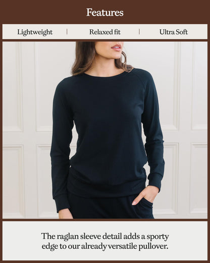 Cozy Earth Women's Pullover Crew Neck Sweater, Relaxed Fit Sweatshirt