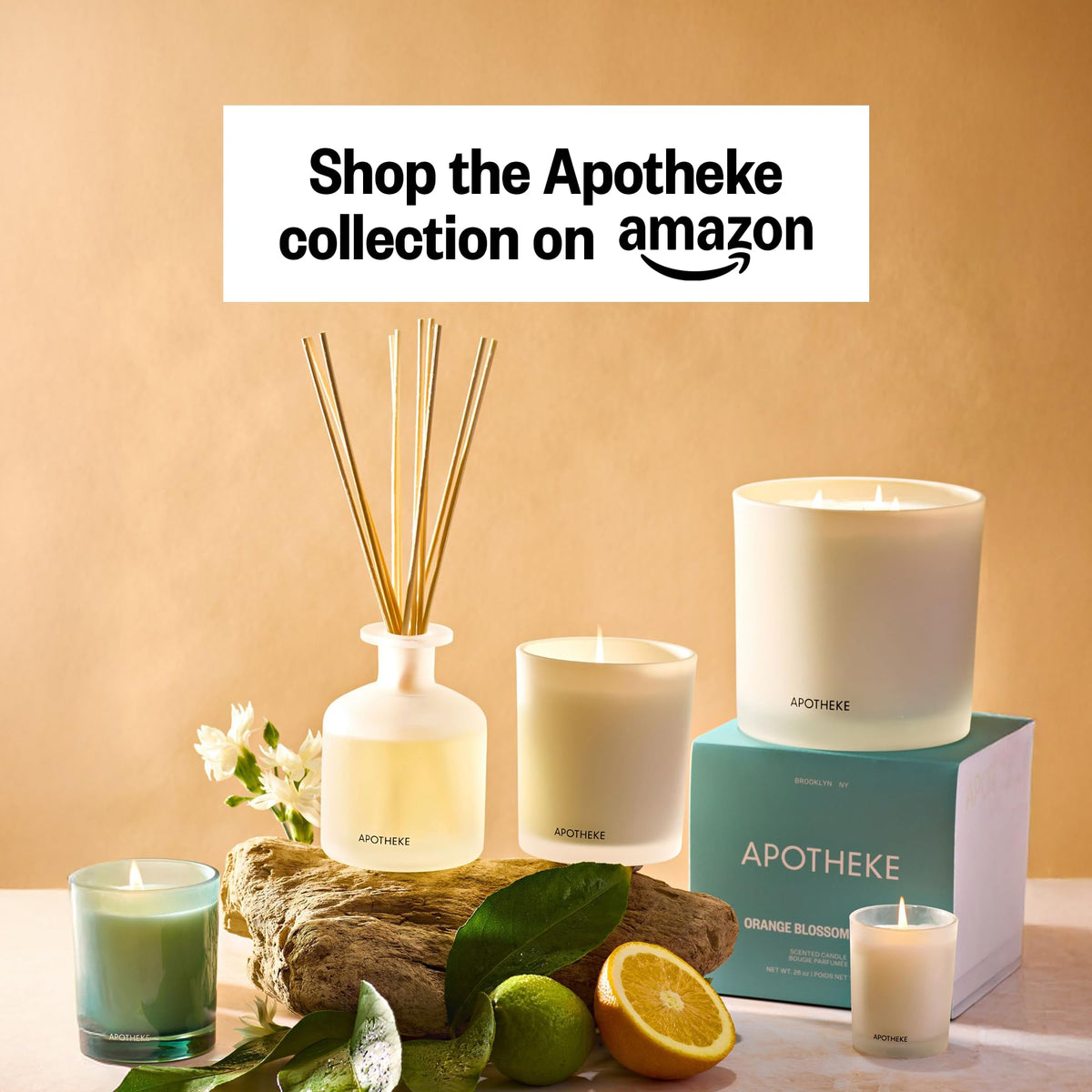 Apotheke Signature Scented Candles for Home, Charcoal - 10.5 Oz