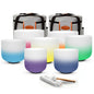RYAN DVAN 432Hz 7"-12" Multiple Color Options Crystal Singing Bowl Set of 7