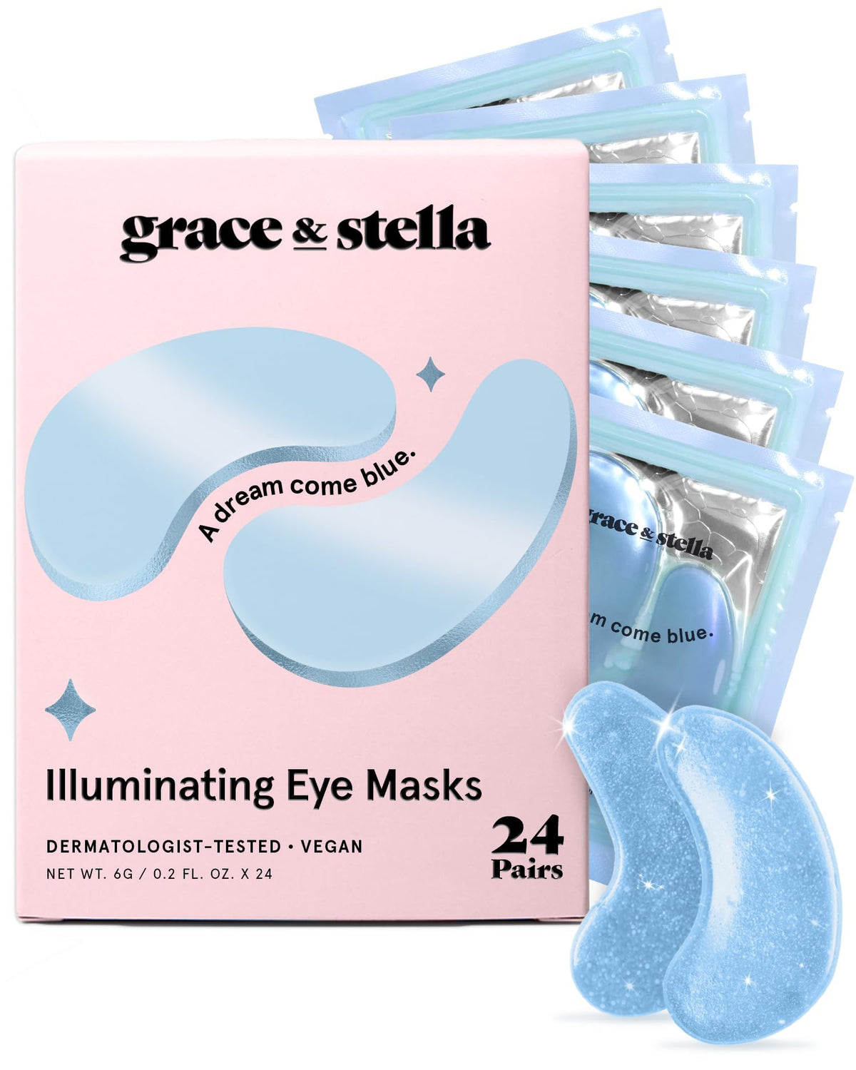 Grace & Stella Award Winning Eye Patches for Puffy Eyes  Dark Circles  Undereye Bags