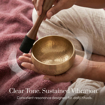 Silent Mind Tibetan Singing Bowl Set – Easy to Play & Beginner Friendly Meditation Bowl