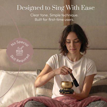 Silent Mind Tibetan Singing Bowl Set – Easy to Play & Beginner Friendly Meditation Bowl