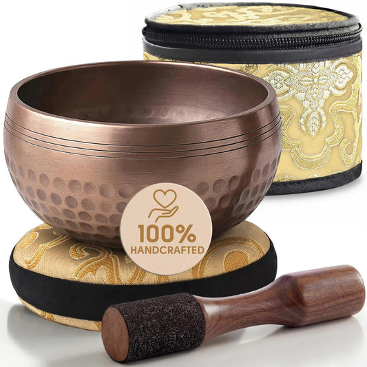 Silent Mind Tibetan Singing Bowl Set – Easy to Play & Beginner Friendly Meditation Bowl