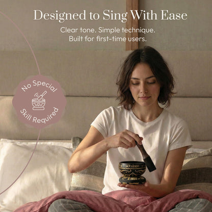 Silent Mind Tibetan Singing Bowl Set – Easy to Play & Beginner Friendly Meditation Bowl
