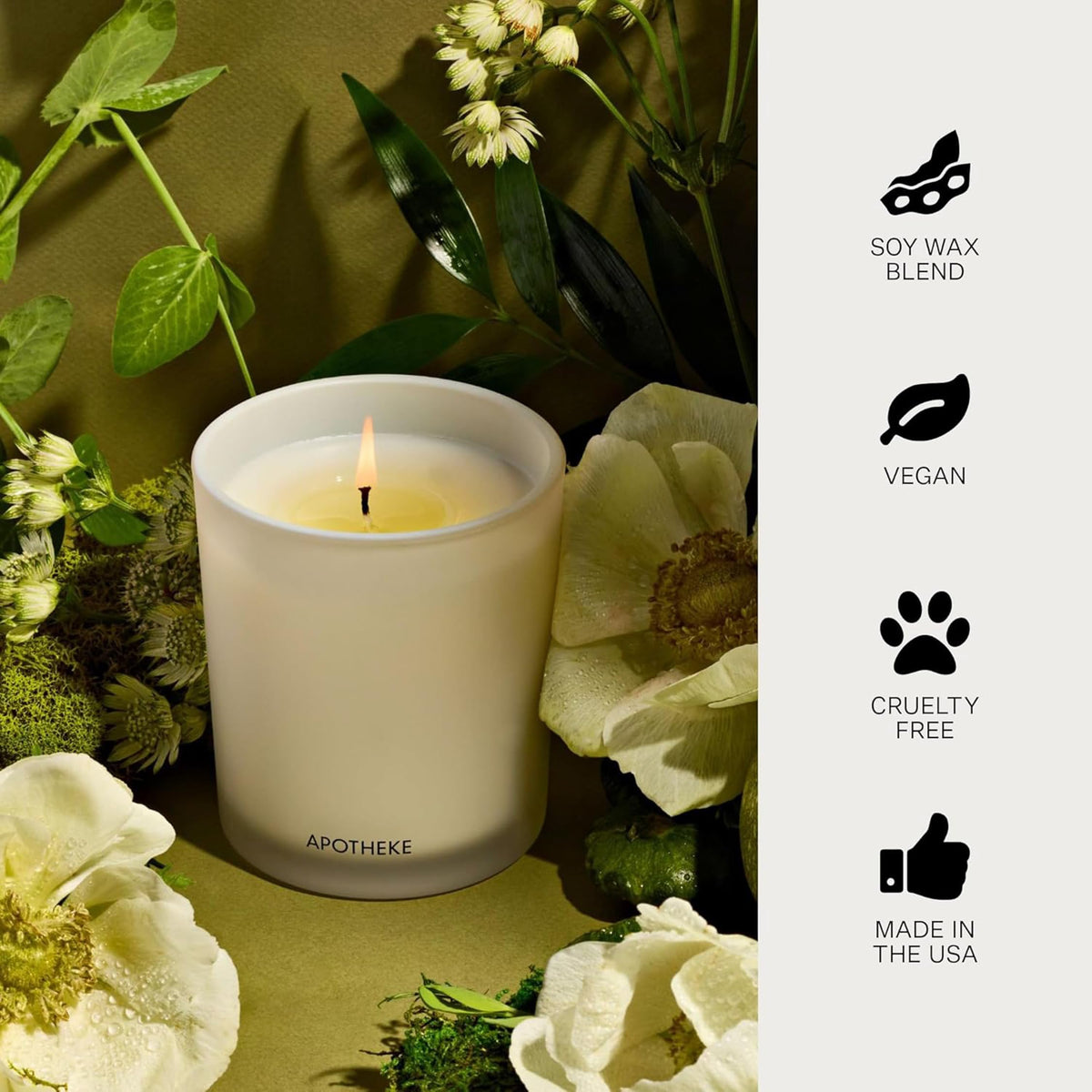 Apotheke Signature Scented Candles for Home, Charcoal - 10.5 Oz