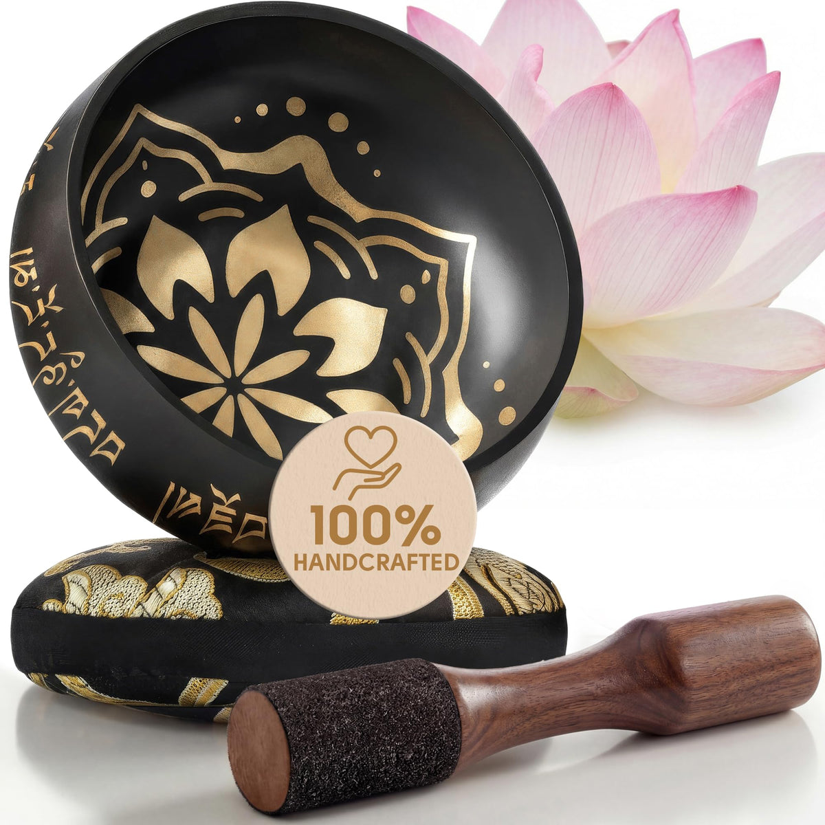 Silent Mind Tibetan Singing Bowl Set – Easy to Play & Beginner Friendly Meditation Bowl