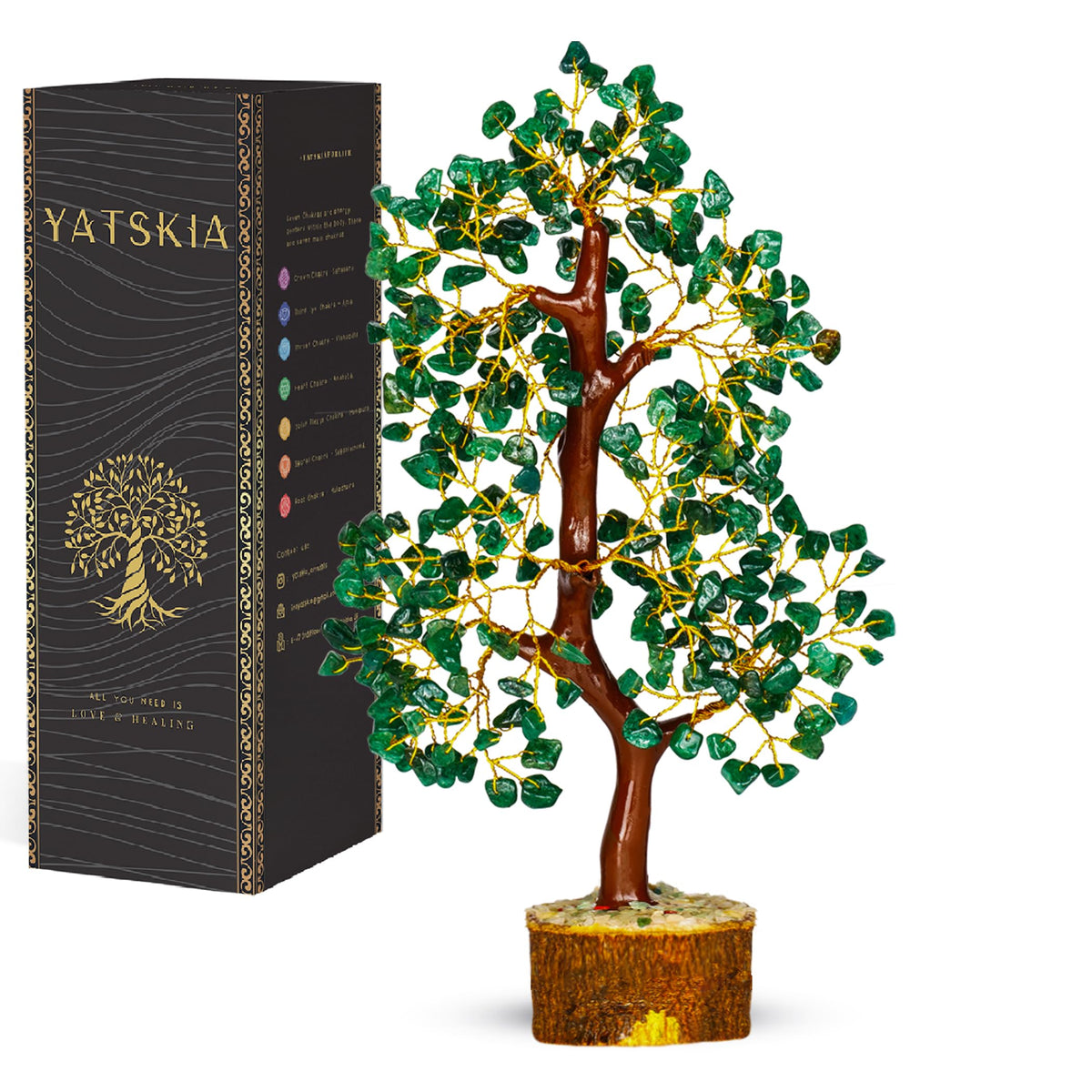 7 Chakra Tree of Life - Crystals and Healing Stones 1-in, Available in Multiple Options